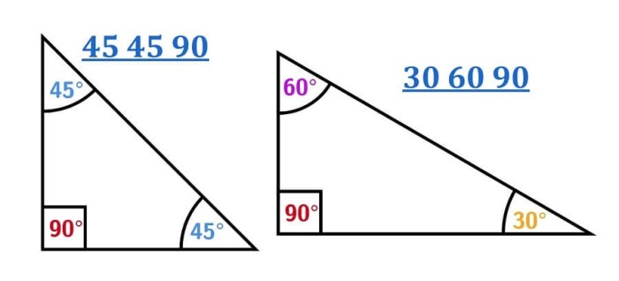 Special right triangles 30 60 90 worksheet