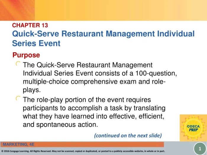 Deca quick serve restaurant management